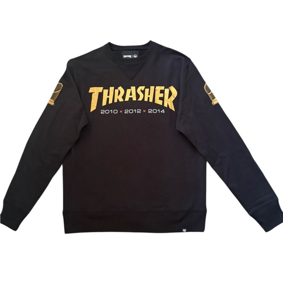 Thrasher x MLB San Francisco Giants Sweatshirt World Champions 2010 2012 2014 - Picture 1 of 12